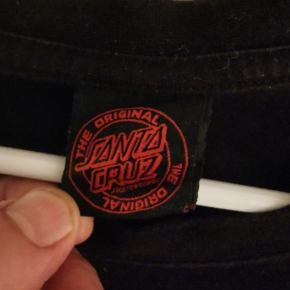 Santa Cruz Speed Wheels skate T-shirt (OFFICIAL) hand screaming devil - Picture 4 of 6